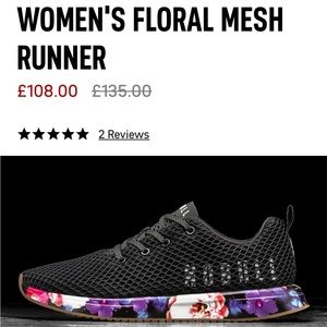 Women’s Black Space Floral Sneaker | Size 7.5